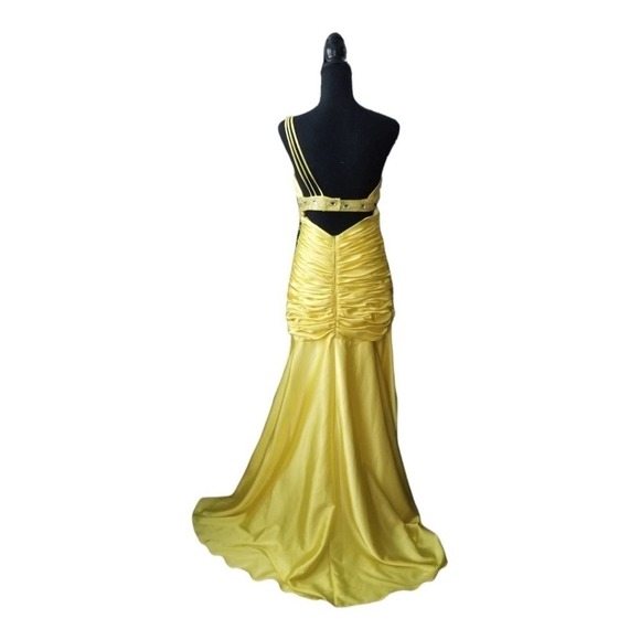 NARIANNA LADIES YELLOW FORMAL GOWN|SIZE M - Picture 3 of 4